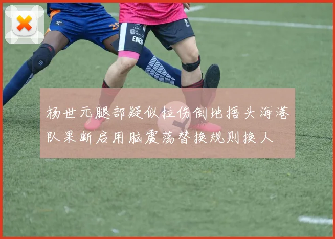 杨世元腿部疑似拉伤倒地捂头海港队果断启用脑震荡替换规则换人